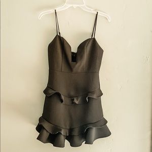 Angel Biba Black Ruffle Mini Dress Size Small